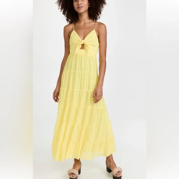 chinese dress ladies alice + olivia Women's Minka Tie Front Maxi Dress with Tassels, Serenade  Dark Cherry, 2 at Amazon Women's Clothing store